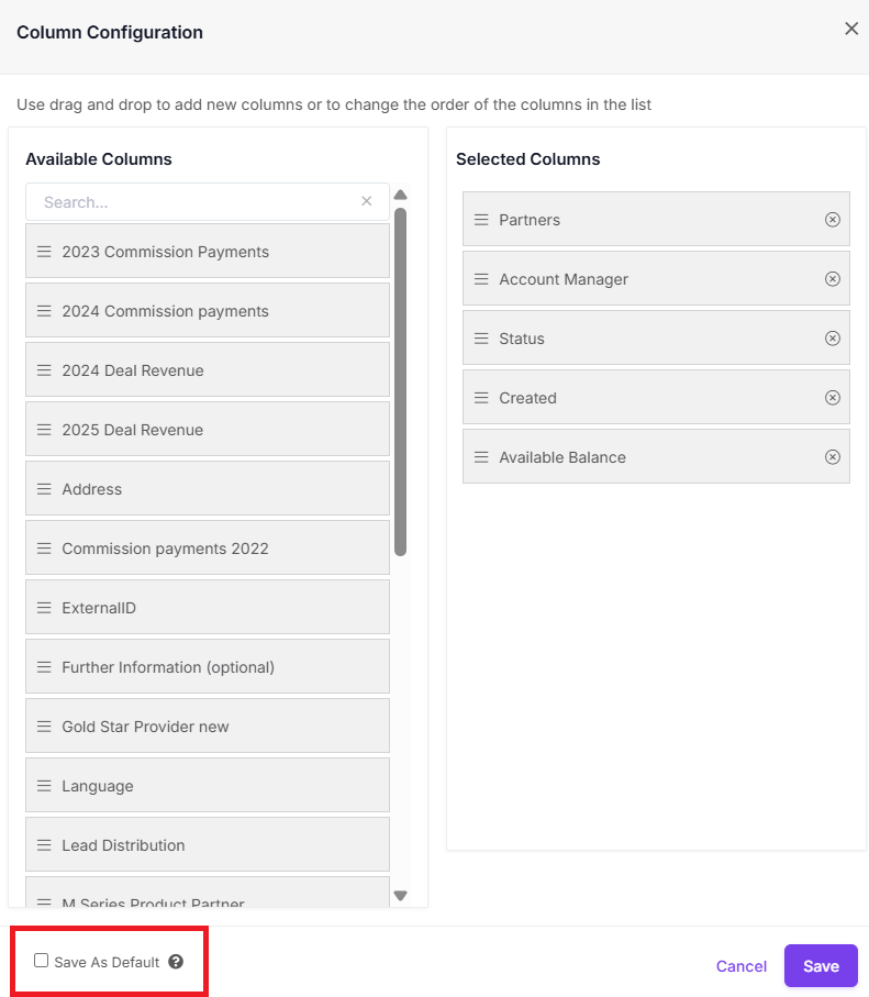 Save As Default Partner View.png